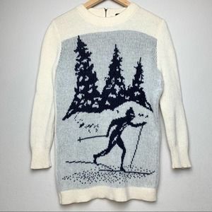 J. Crew Nordic Winter Skiing Alps Alpine Sweater